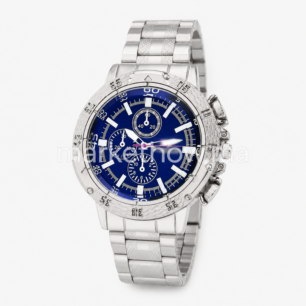 Montre Homme Élégante à Quartz avec Bracelet Métallique – Style Chic et Sportif