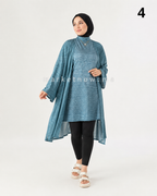Burkini Croco 4 Pièces avec Kimono Mousseline