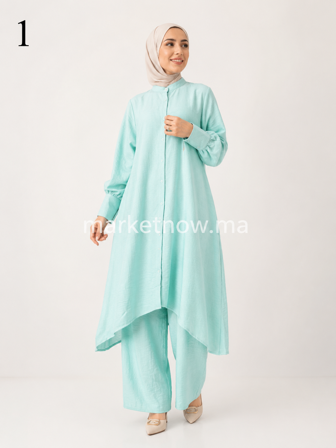 Ensemble Femme 3 Pièces Long en Lin – Élégant & Léger | Tailles S à XL