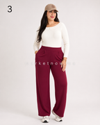 Pantalon Femme Large en Lycra Montoni – Confort & Élégance