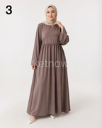 Robe Femme Élégante en Tissu Berrada – Coupe Large & Style Chic | Tailles M à XXL
