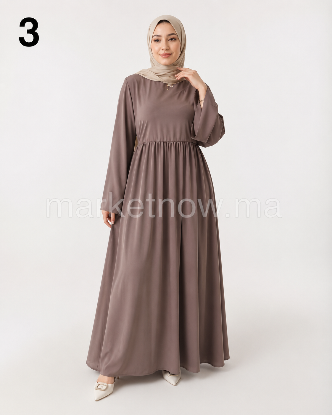 Robe Femme Élégante en Tissu Berrada – Coupe Large & Style Chic | Tailles M à XXL