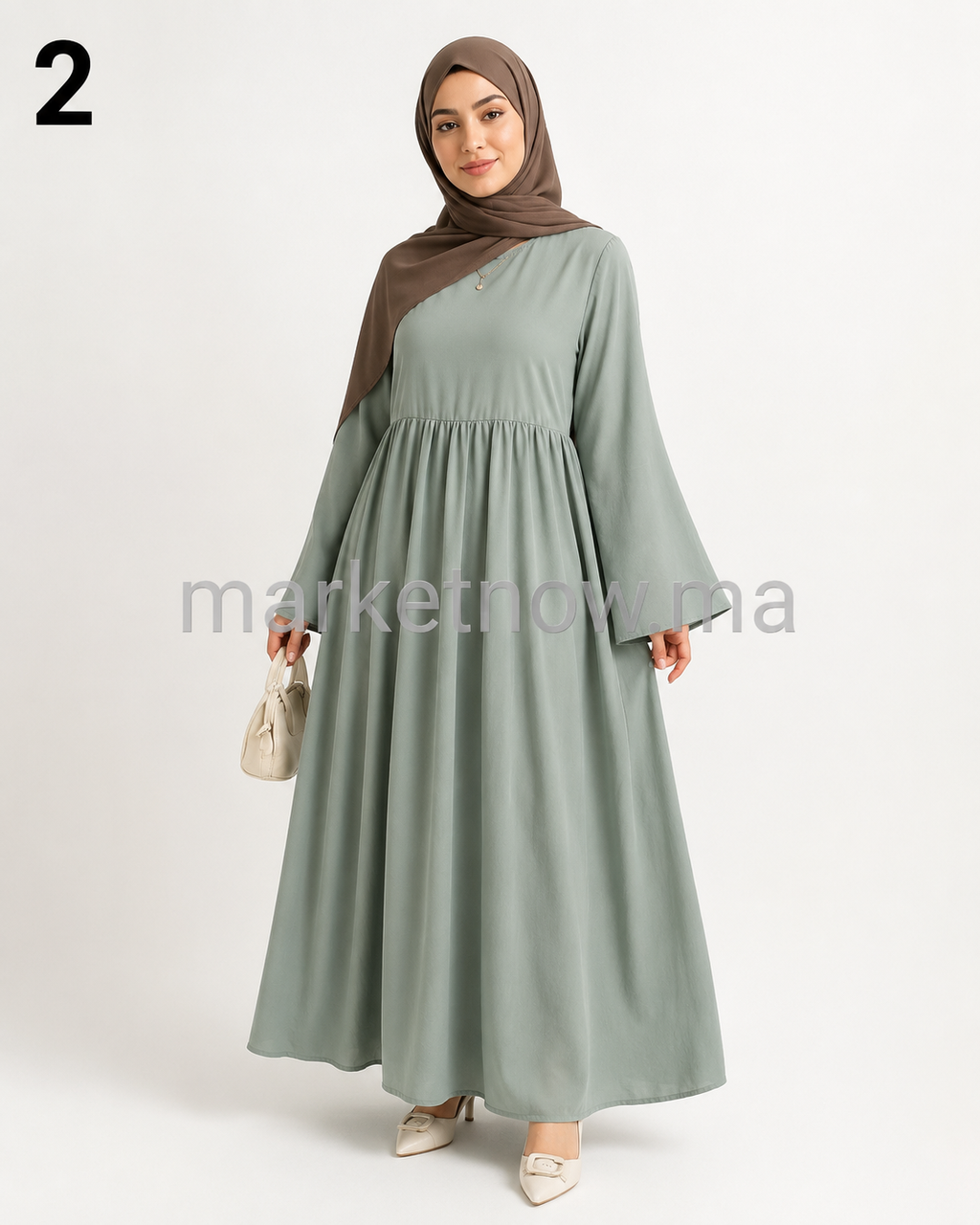 Robe Femme Élégante en Tissu Berrada – Coupe Large & Style Chic | Tailles M à XXL