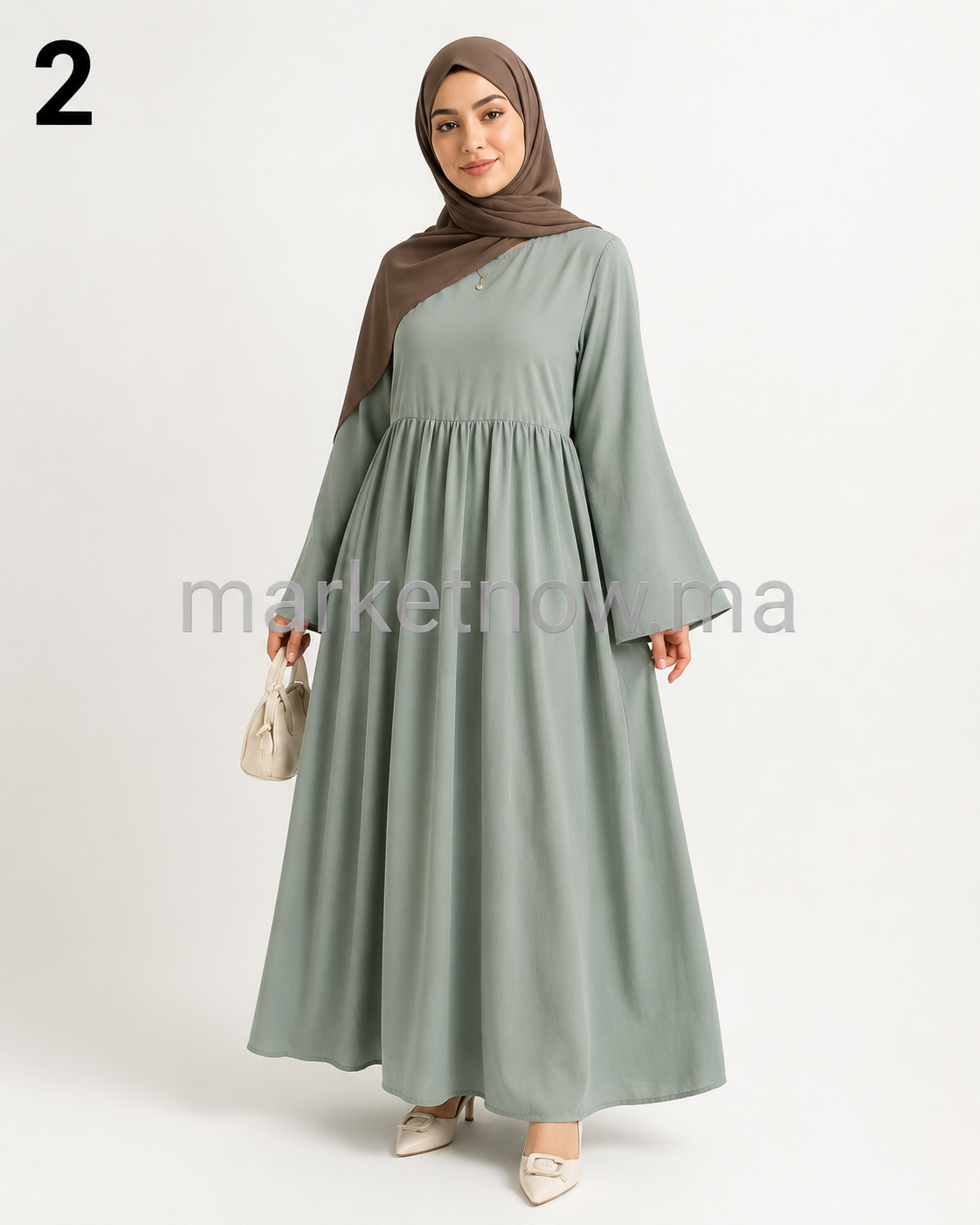 Robe Femme Élégante en Tissu Berrada – Coupe Large & Style Chic | Tailles M à XXL