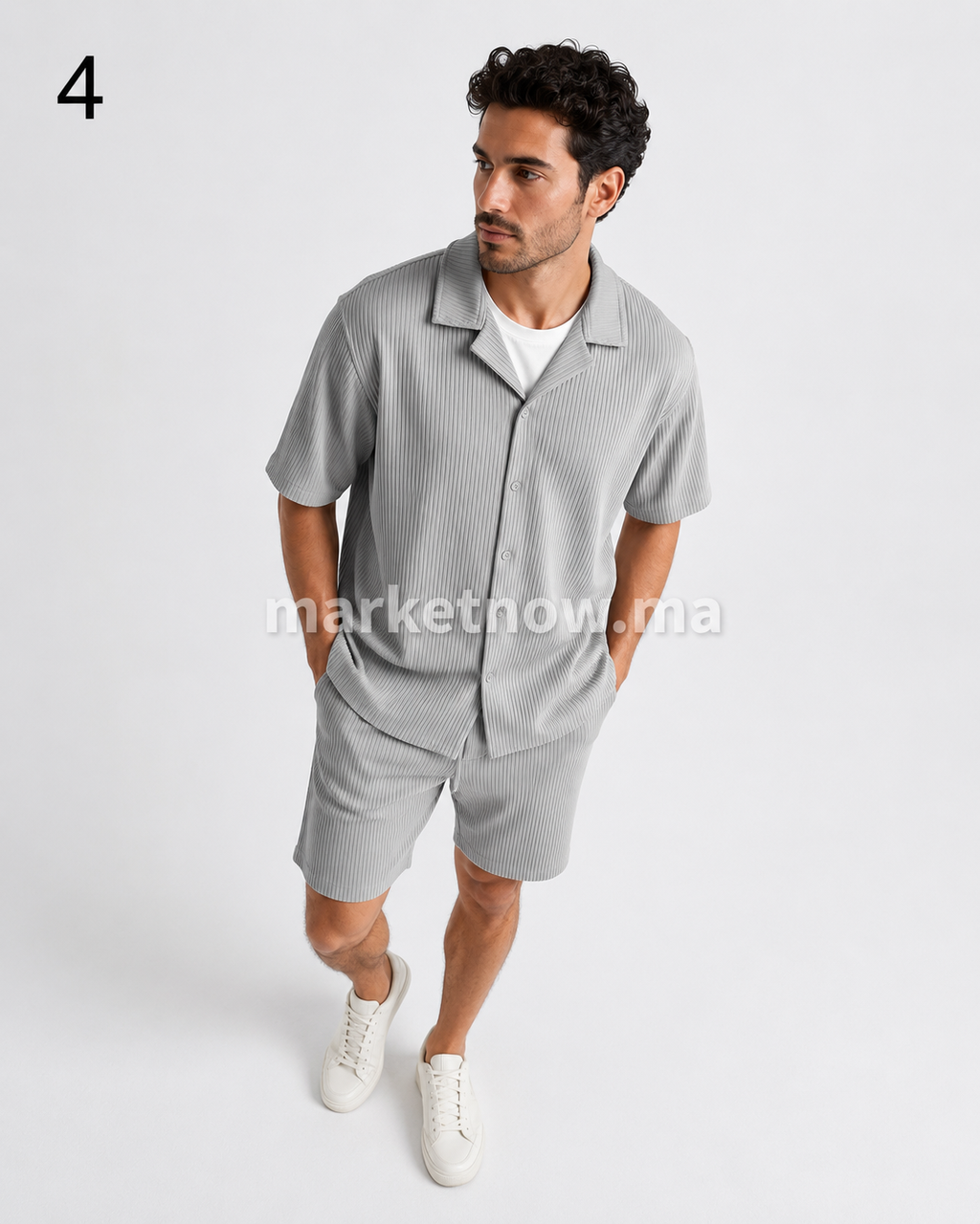 Ensemble Rido Homme – Chemise & Short | Style Été Confort