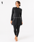Burkini Femme 4 Pièces avec Robe et Hijab – Grandes Tailles S à 4XL