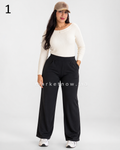 Pantalon Femme Large en Lycra Montoni – Confort & Élégance