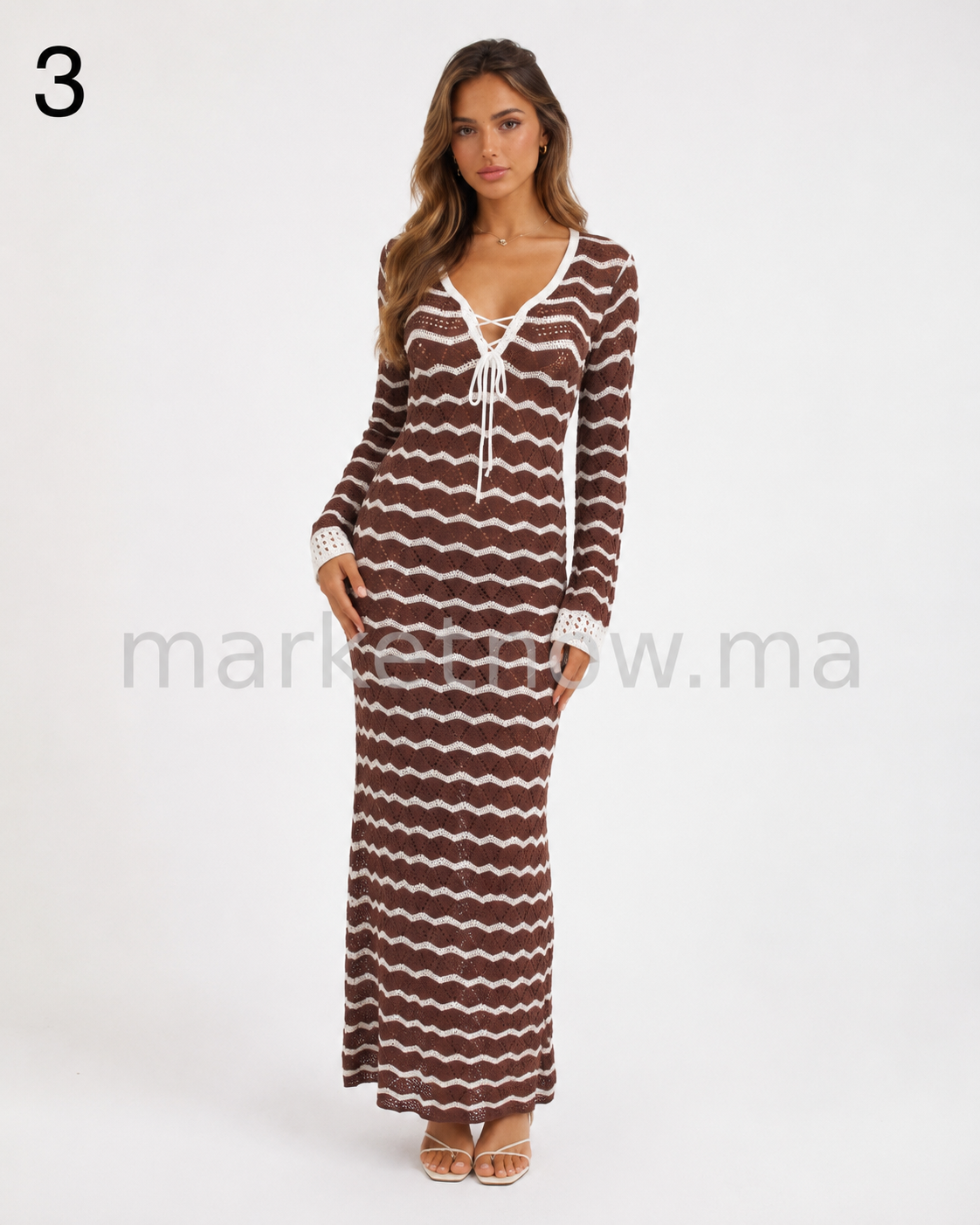 Cache-maillot long en crochet – Robe de plage élégante | Tailles S à XL