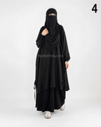 Ensemble Khimar avec Niqab 4 Pièces en Crêpe Premium – Élégant et Modeste