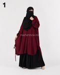 Ensemble Khimar avec Niqab 4 Pièces en Crêpe Premium – Élégant et Modeste