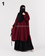 Ensemble Khimar avec Niqab 4 Pièces en Crêpe Premium – Élégant et Modeste