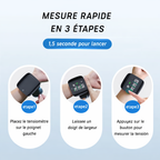 Tensiomètre de Poignet Rechargeable USB – Mesure Rapide & Écran Clair
