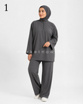 Burkini Femme 4 Pièces Élégant – Tunique, Pantalon, Bonnet et Hijab | S à 2XL