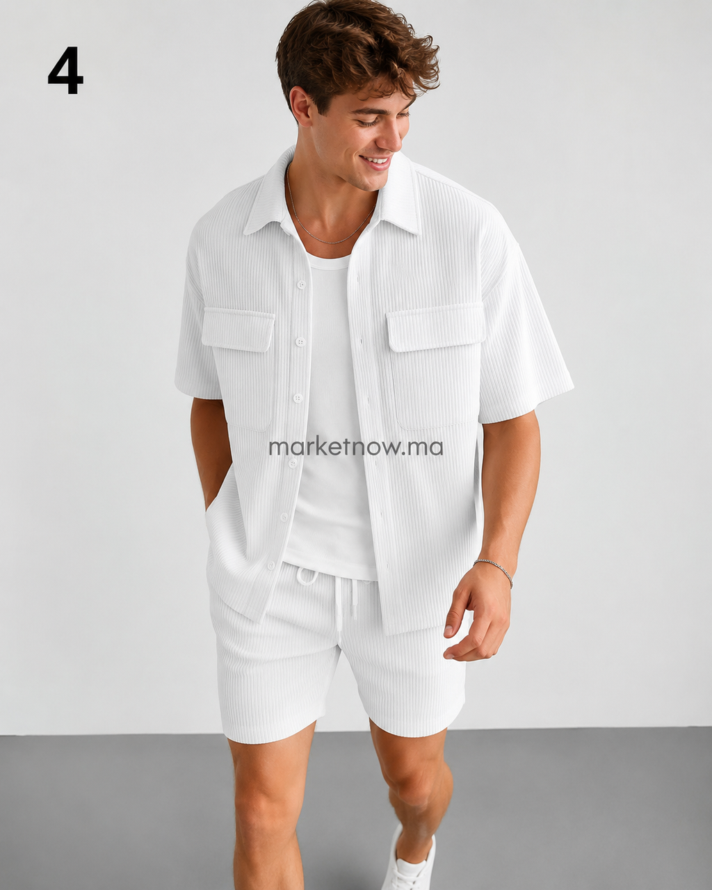 Ensemble Homme Rido – Chemise & Short avec Poches