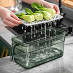 Pack 3 Boîtes de Rangement Frigo Hermétiques & Empilables – Minuterie Date + Plateau Égouttage + Poignée (PP/PET)