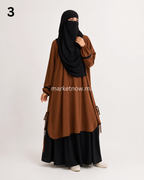 Ensemble Khimar avec Niqab 4 Pièces en Crêpe Premium – Élégant et Modeste