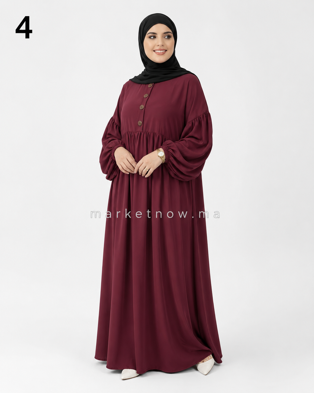 Abaya Sadfa Élégante à Coupe Ample – Plusieurs Couleurs