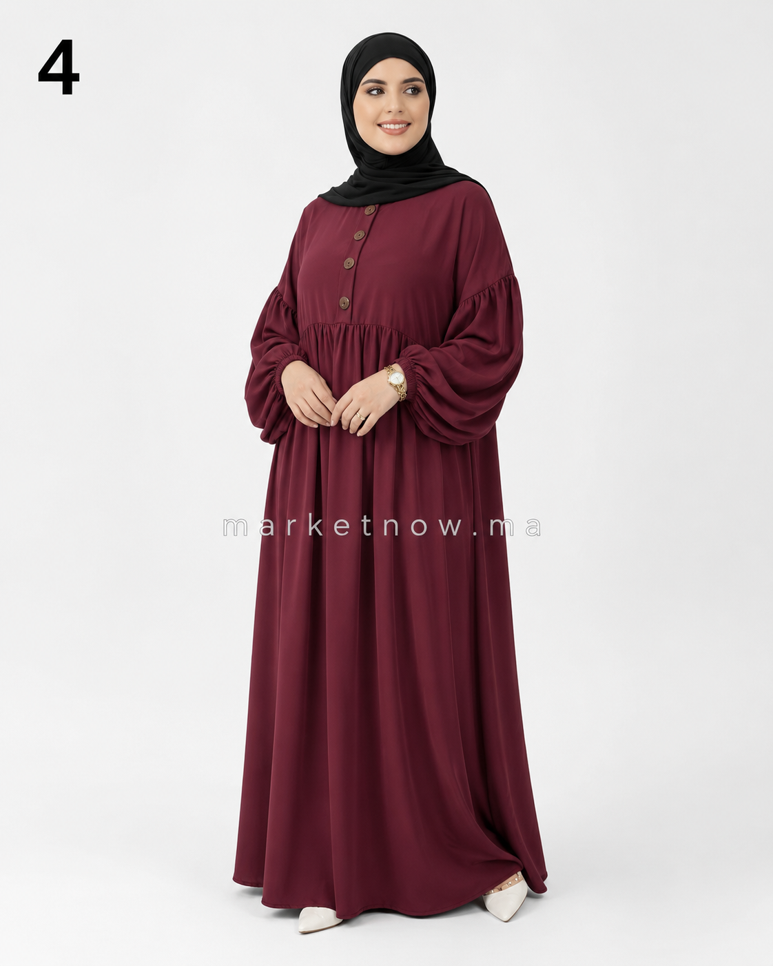 Abaya Sadfa Élégante à Coupe Ample – Plusieurs Couleurs