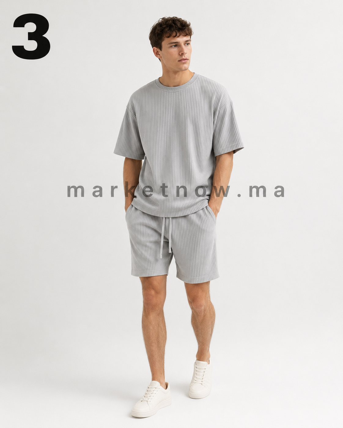 Ensemble Homme Été Rido Rayé – T-shirt + Short