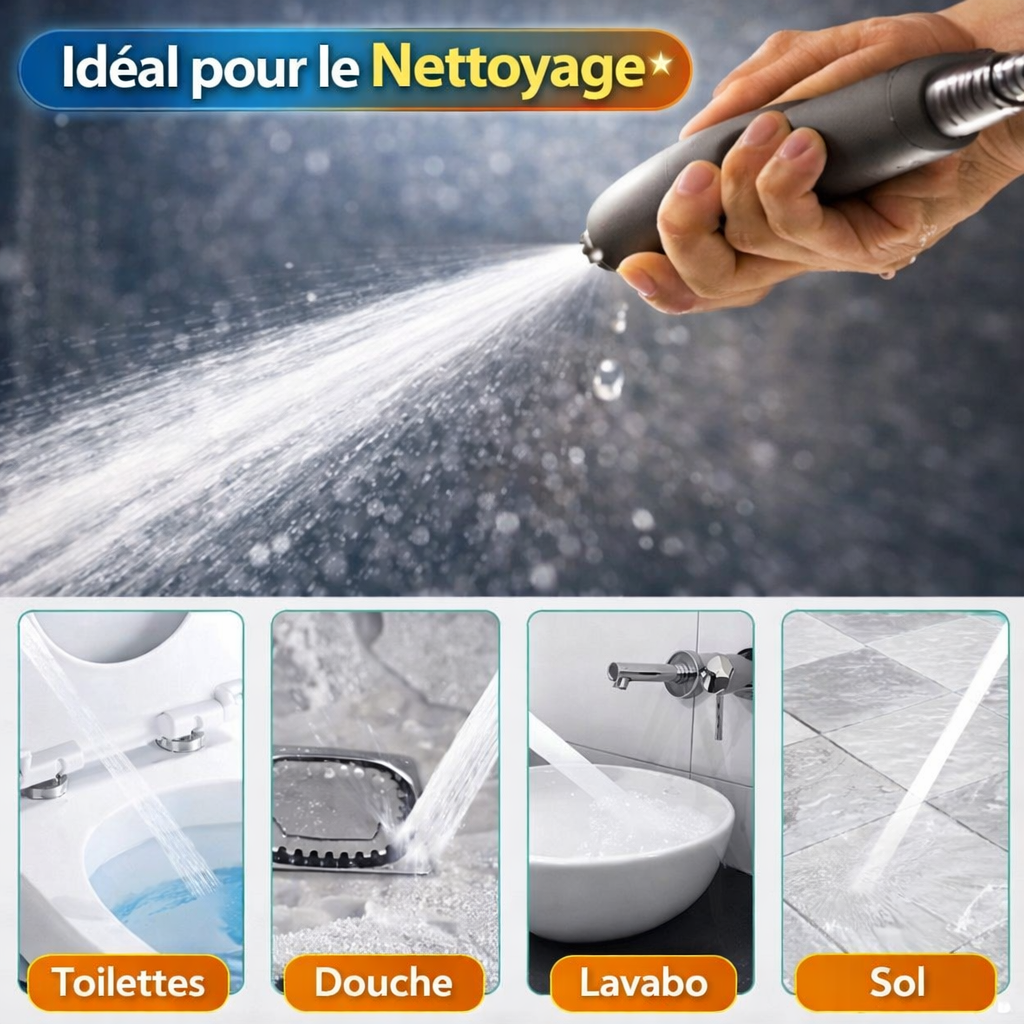 Pommeau de douche haute pression (avec filtration)