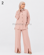 Ensemble Femme 2 Pièces Pantalon & Chemise en Crêpe Kruch