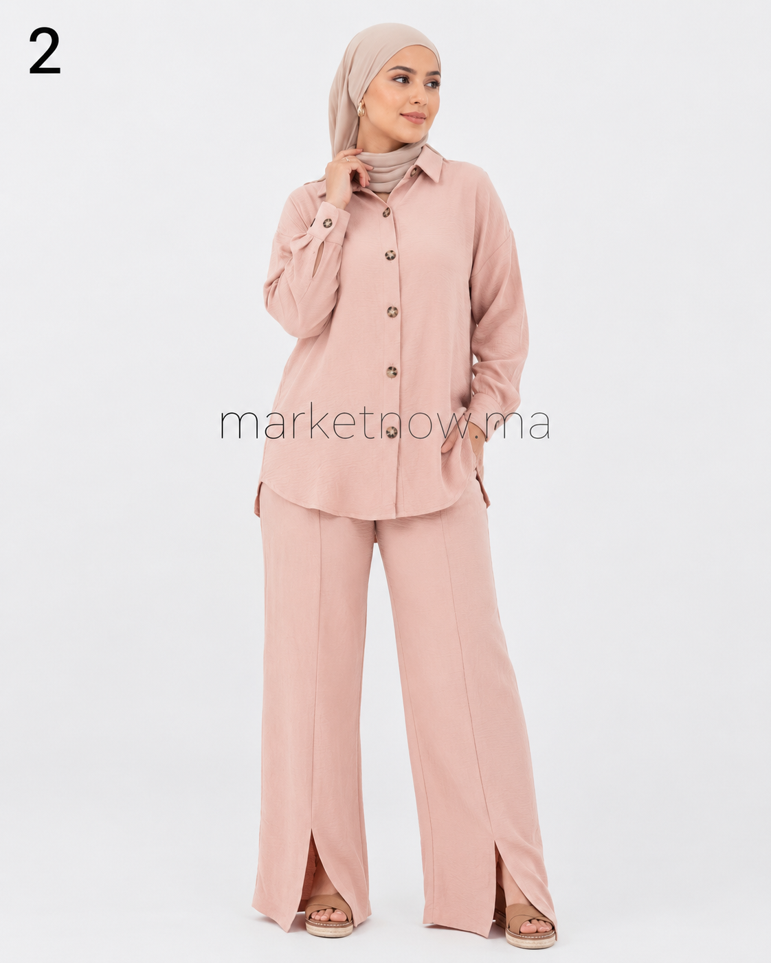 Ensemble Femme 2 Pièces Pantalon & Chemise en Crêpe Kruch