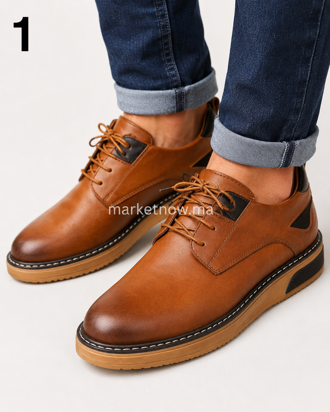 Chaussures Homme en Cuir Naturel – Élégantes, Confortables et Résistantes