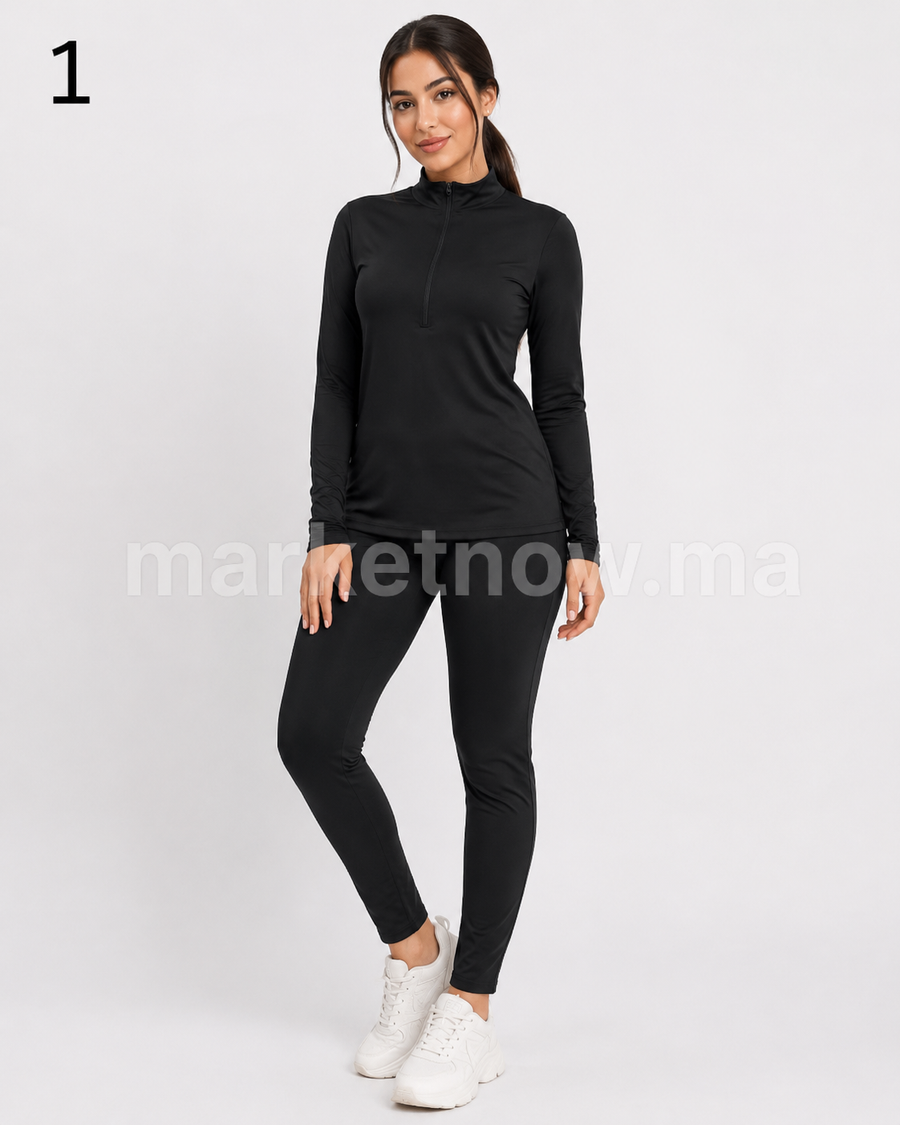 Burkini 2 pièces style survêtement noir