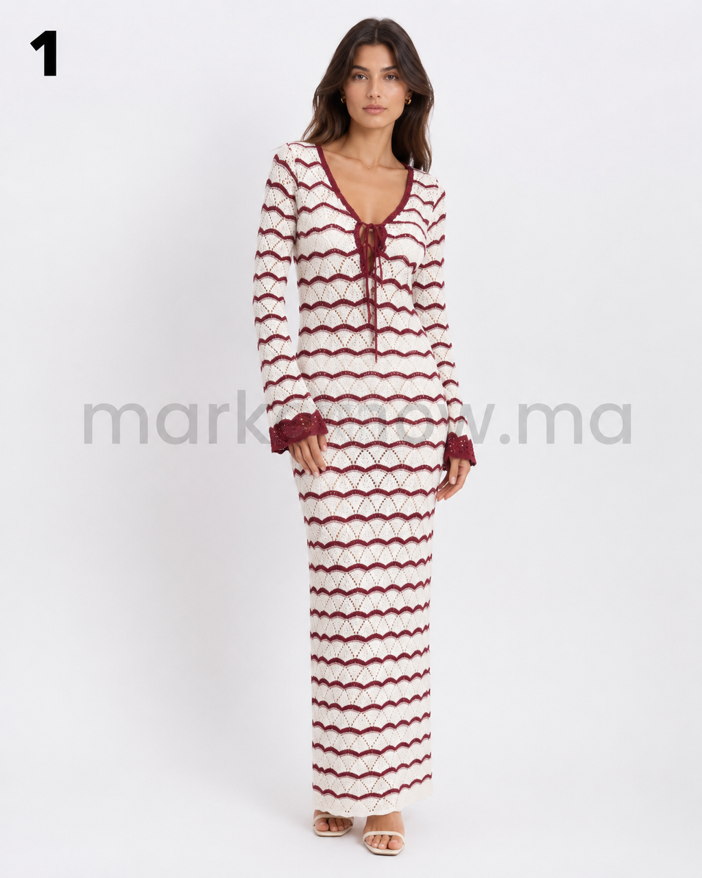 Cache-maillot long en crochet – Robe de plage élégante | Tailles S à XL