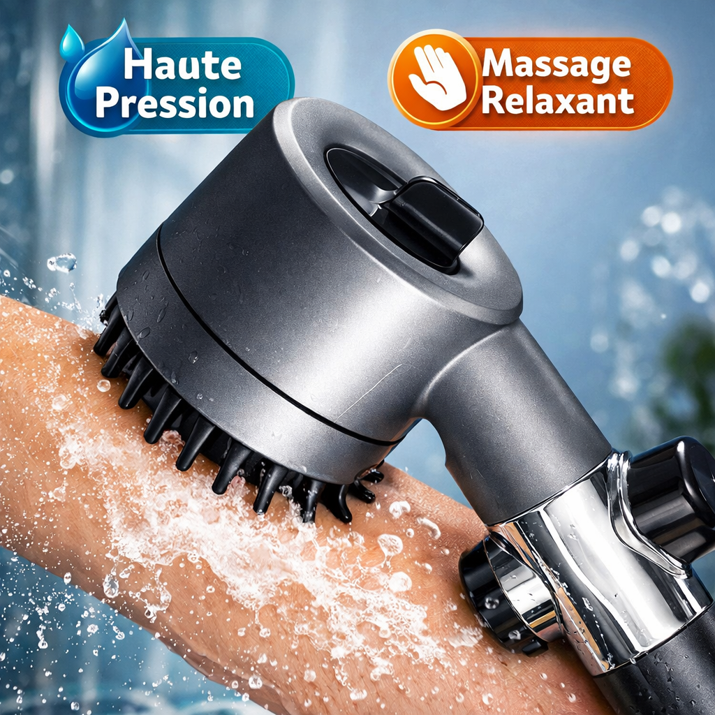 Pommeau de douche haute pression (avec filtration)