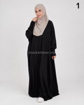 Abaya femme 2 pièces en crêpe premium avec foulard assorti