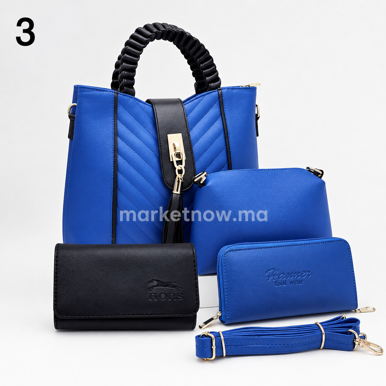 Ensemble Sac à Main Femme 4 Pièces – Design Moderne et Coloris Variés