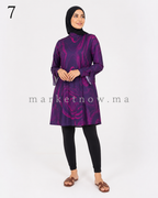 Burkini Croco 4 Pièces avec Kimono Mousseline