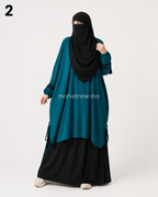 Ensemble Khimar avec Niqab 4 Pièces en Crêpe Premium – Élégant et Modeste