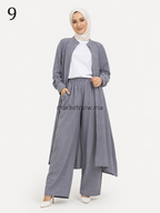 Ensemble Femme 3 Pièces Long en Lin – Élégant & Léger | Tailles S à XL