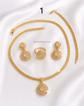 Parure de Bijoux Élégante 4 Pièces – Finition Dorée